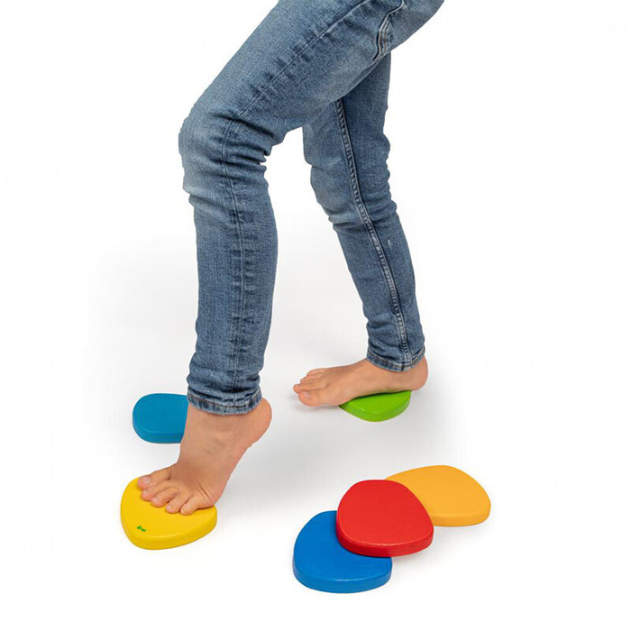 Ścieżka równoważna sensoryczna drewniane kolorowe kamienie Erzi 46016