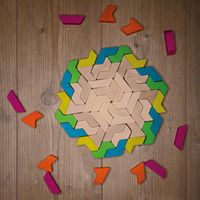 Klocki drewniane GeoBlox MaxiMix 60 el. Erzi 42094