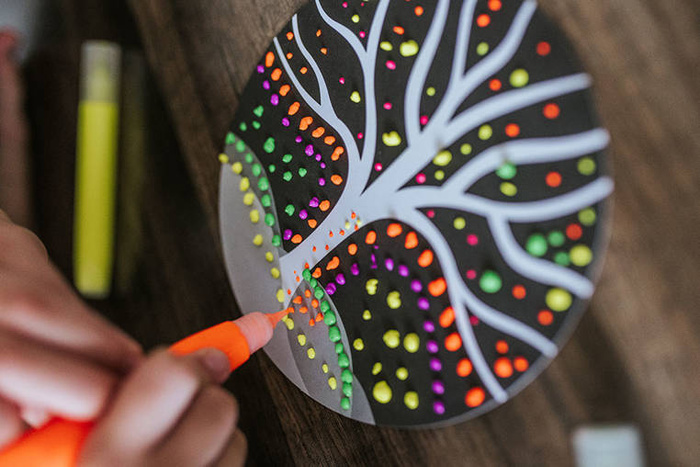 Zestaw kreatywny Malowanie kropkami Dots painting I love creativity Janod J07736