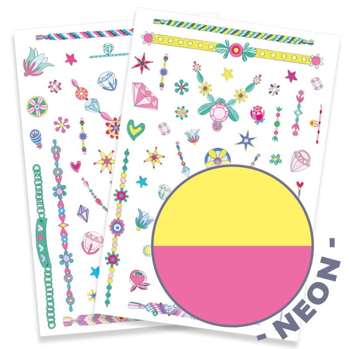 Tatuaże neonowe dla dzieci Klejnoty Jenni Djeco DJ09587