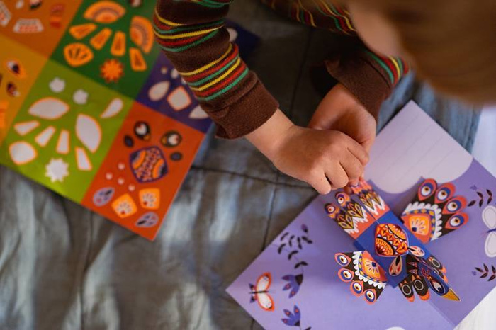 Zestaw kreatywny Przestrzenne kartki pop-up 3D Zwierzęta 6+ J07987-Janod, zestaw artystyczny