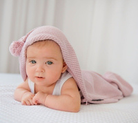 Śpiworek-kocykowy pudrowy róż LL6593-Lullalove, wyprawka dla niemowlaka