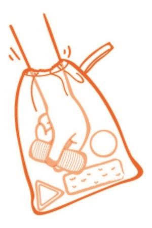 Zabawka edukacyjna z materiałowymi figurkami w woreczku K's Kids Training2s