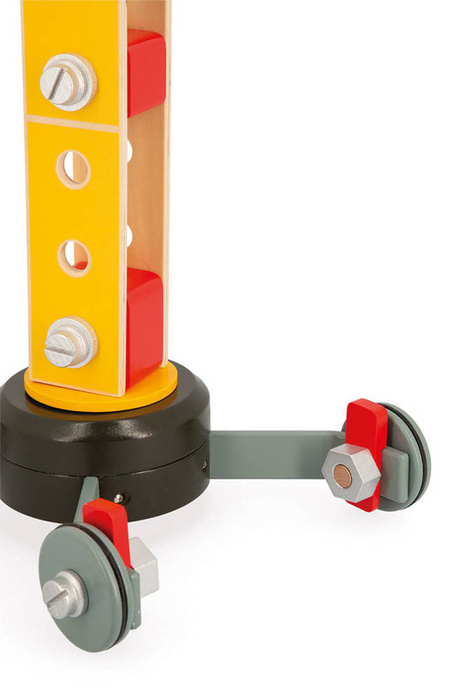 Drewniany dźwig do składania z narzędziami 74cm Janod J06468