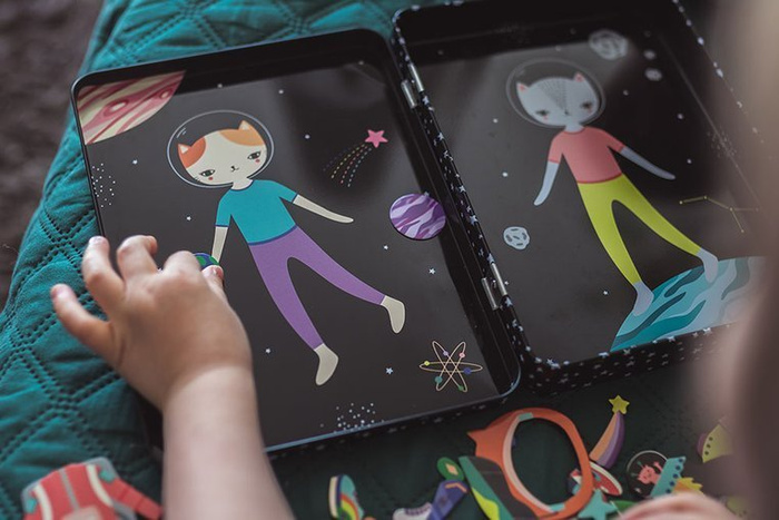 Kreatywna układanka magnetyczna Kosmiczny kot MP68033-Mudpuppy, zestawy kreatywne