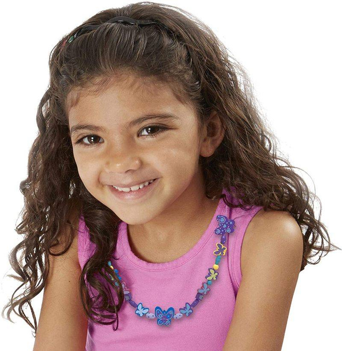 Drewniane koraliki do nawlekania Motylki 14179-Melissa & Doug, biżuteria dla dzieci