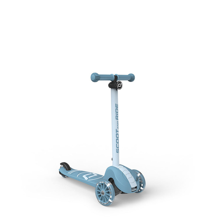 SCOOTANDRIDE Highwaykick 3S Hulajnoga z systemem sterowania 2w1 i kółkami LED składana 3+ Steel