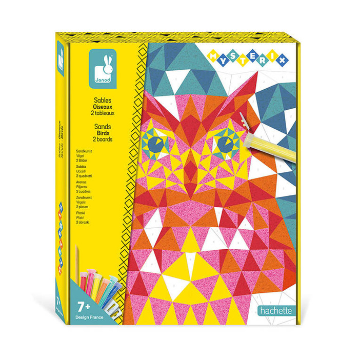 Zestaw kreatywny dla artystów Piasek Ptaki Misterix J07977 Janod