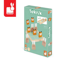 Zestaw drewnianych gier strategicznych 2w1 Kółko i krzyżyk Wyścig Taktik J02472 Janod