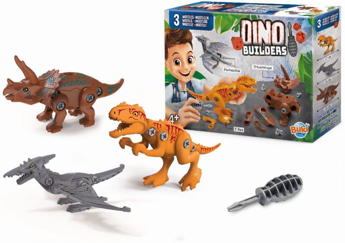 Dinozaury do skręcenia dla dzieci Buki 2136 zestaw figurek 