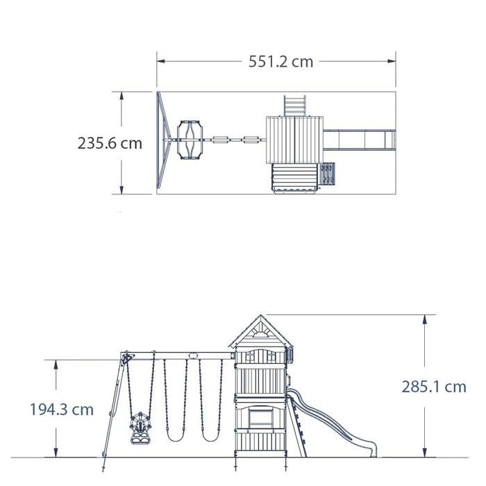 Ogromny Drewniany Plac Zabaw Atlantic Backyard Discovery Step2 B1608016 wielofunkcyjne Centrum aktywności dla dzieci
