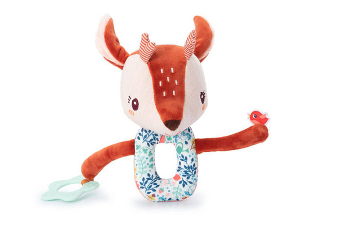 Aktywizujący łańcuch sensoryczny z gryzakiem i grzechotką Sarenka Stella 83429 Lilliputiens