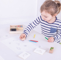 Zestaw do kolorowania i stempelki Dinozaury Bigjigs Toys