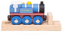 Drewniany pociąg parowóz Bluebell Bigjigs Rail BJT423 kolejki dla dzieci