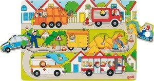 Układanka dla dzieci Spójrz pod spód 57474- Goki, zabawki drewniane