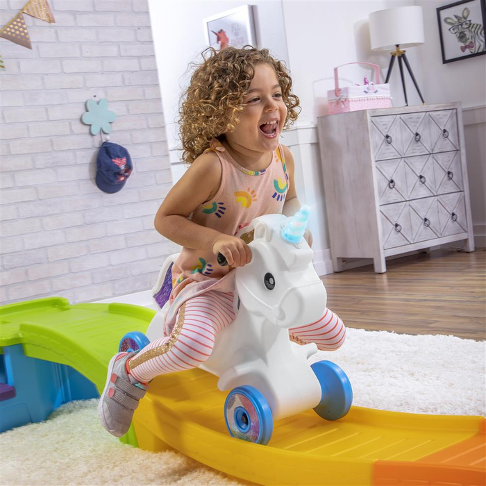 Kolejka Górska Step2 4937 Tor z jeździkiem Jednorożec Unicorn do bezpiecznych zjazdów dla dzieci