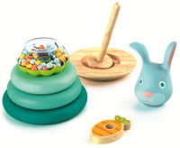 Układanka na paliku. Królicze Koła, Djeco