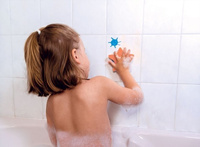 Kredki do kąpieli 6 kolorów z gąbką 3+, Janod J04725