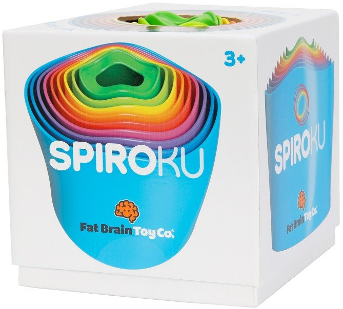 Kolorowe klocki cylindryczne do układania Wieża SpiroKu Fat Brain Toys FA318-1
