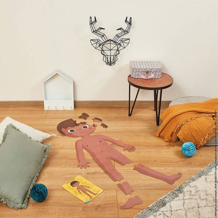 Puzzle edukacyjne gigantyczne Ciało człowieka 50, 75 i 100 elementów 5 +, Janod J02681