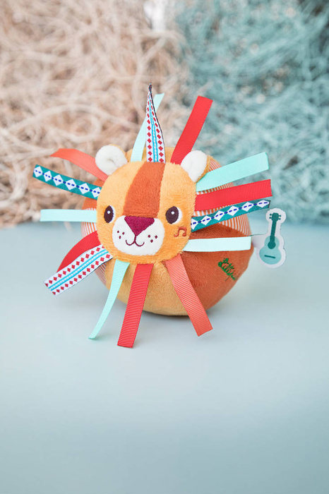 Piłeczka sensoryczna z dzwoneczkiem i wypustkami Lew Jack 83476 LILLIPUTIENS