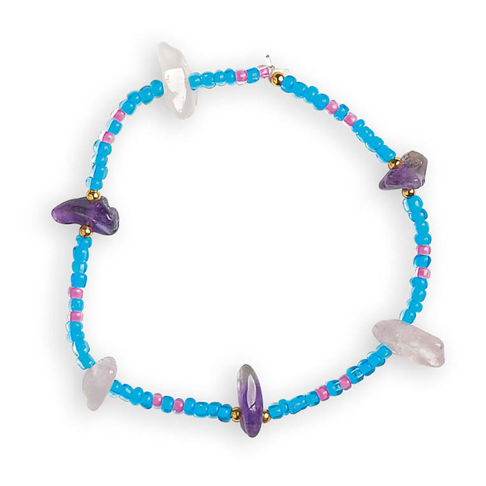 Zestaw kreatywny do tworzenia biżuterii z kamieniami przynoszącymi szczęście Janod J07938