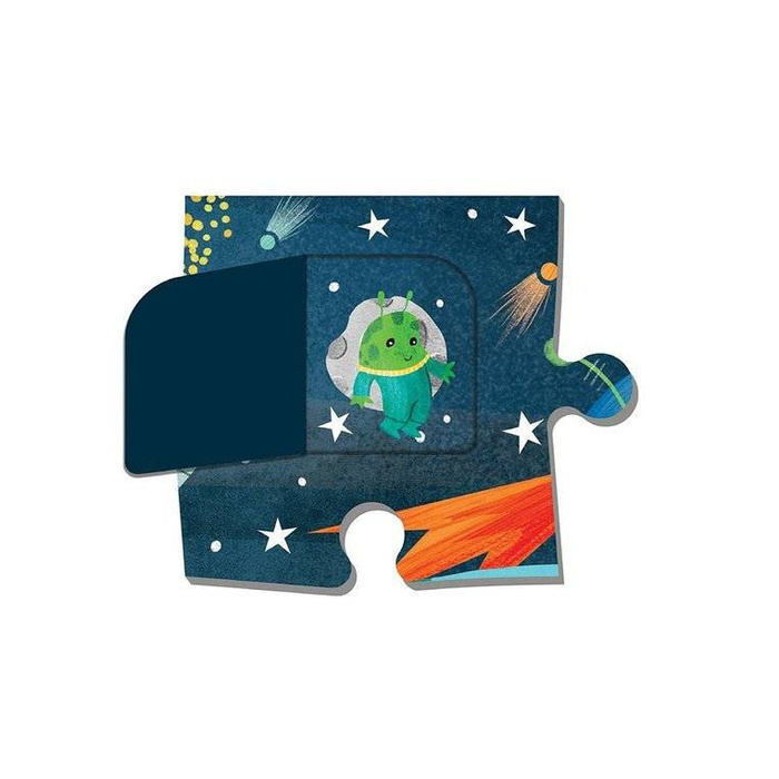 Tekturowe puzzle z okienkami Kosmos 12 el MP65759-Mudpuppy, puzzle dla dzieci