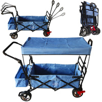 Składany Wózek plażowy AXI A031.193.08 z dachem hamulcem i torbą Udźwig do 80 kg do przewożenia rzeczy i zabawek