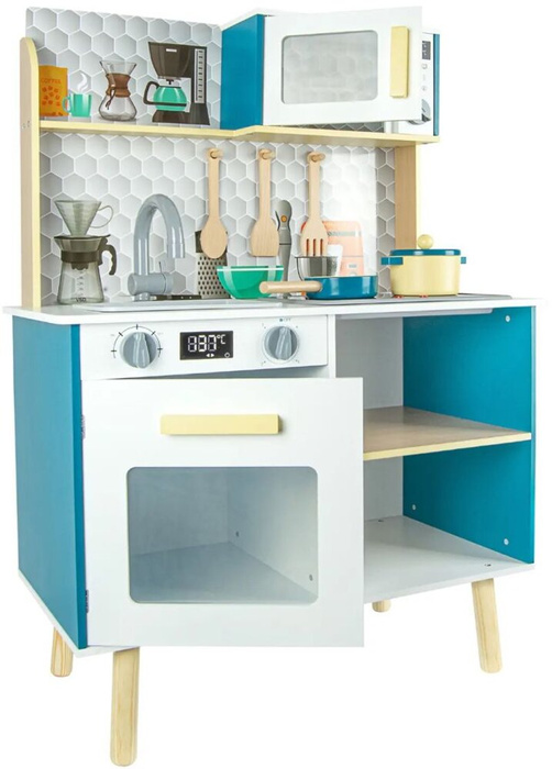 Kuchnia drewniana dla dzieci Plastry miodu, efekty dźwiękowe i świetlne