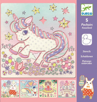 Szablony do obrazków Bajkowa piątka DJ08862-Djeco, nauka rysowania dla dzieci