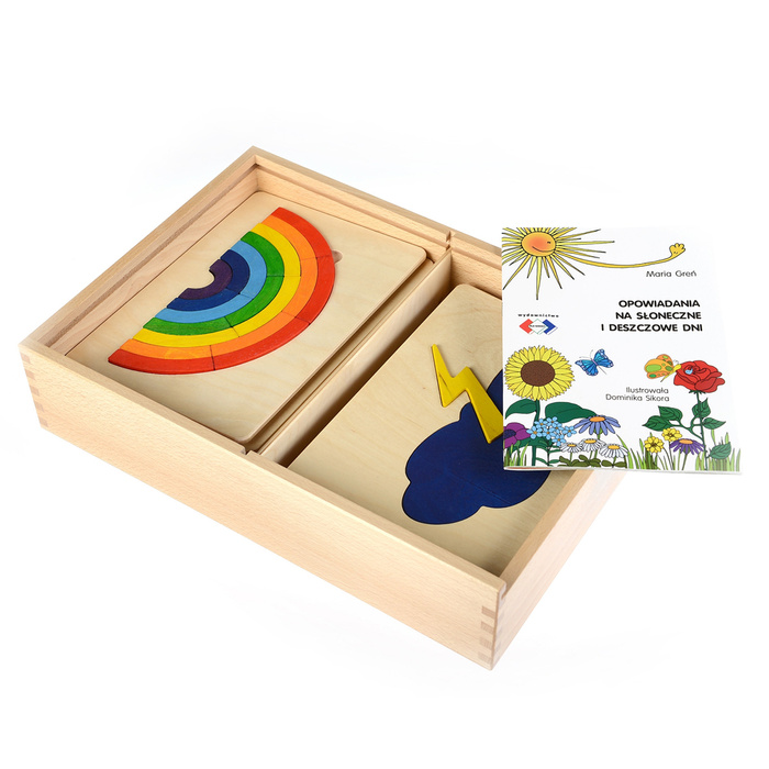 Drewniane duże tablice edukacyjne z puzzlami Zjawiska Pogodowe i przyroda 110131 Pilch
