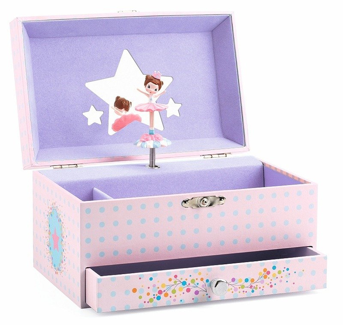 Tekturowa pozytywka w szkatułce Tancerka Djeco