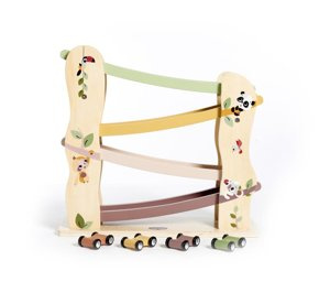 Drewniana Zjeżdżalnia z torem i czterema samochodzikami Tiny Love TL15052000458 Boho Chic