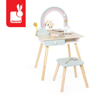 Duża toaletka drewniana z akcesoriami Jednorożec Janod J06464