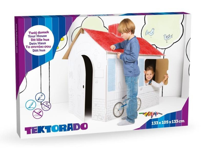 Tekturowy domek do samodzielnego złożenia, 0016-Tektorado, zabawki dla dzieci