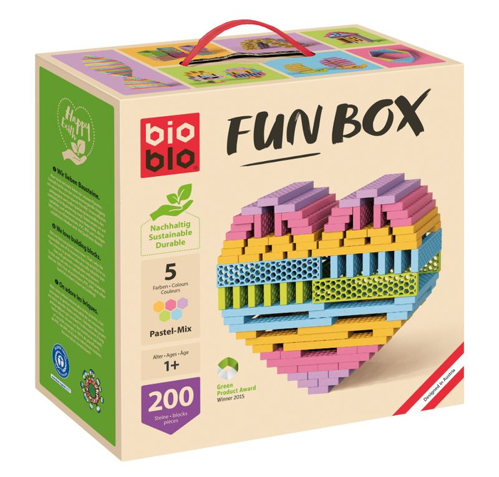 Kreatywne klocki konstrukcyjne pastelowy Fun Box Bioblo 200 elementów