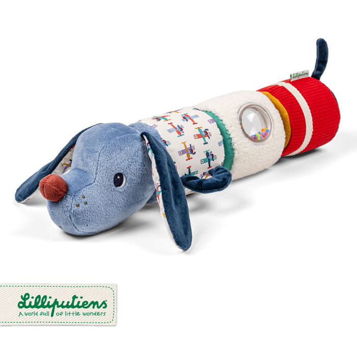 Wałek dźwiękowy 4-elementowy Piesek Jules Lilliputiens 83629  zabawki sensoryczne dla niemowląt i dzieci