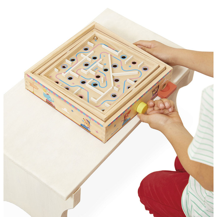 Gra zręcznościowa Labirynt Ball Maze Applepop Janod J03371 drewniane zabawki dla dzieci