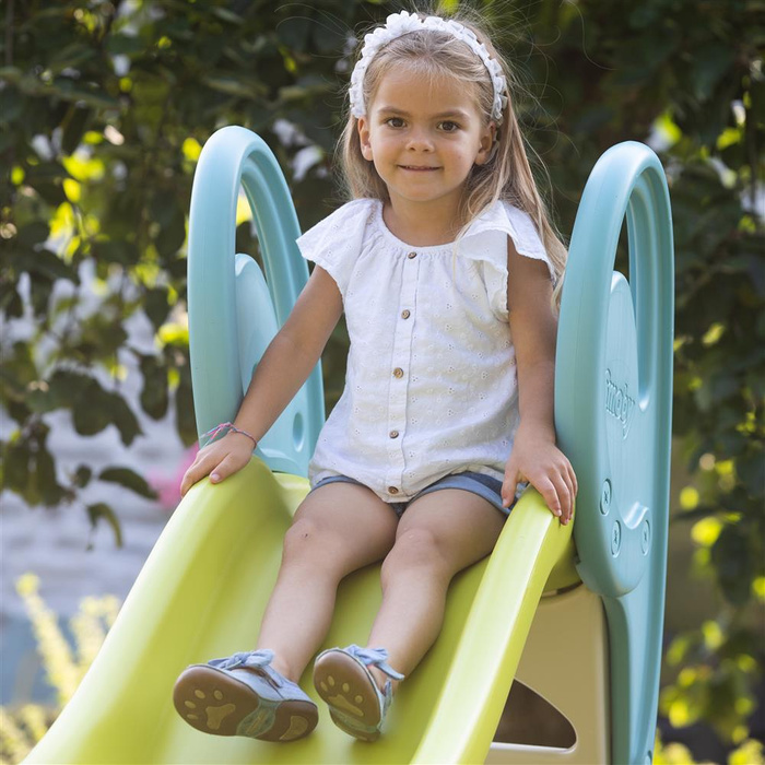 Stabilna Zjeżdżalnia ogrodowa Smoby 820302 Ślizg 230 cm Tor wodny dla dzieci Ślizgawka do aktywnej zabawy