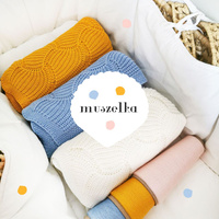 Kocyk ażurowy muszelka mango LL8092-Lullalove, kocyki dla dzieci