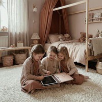 Tablet graficzny dla dzieci z kartami pracy do rysowania KidBook Króliczek Kidinex