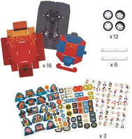 Wyścigi Samochodowe - zrób to sam DJ07932-Djeco, zestawy kreatywne z naklejkami