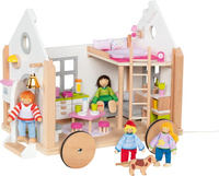 Drewniany domek dla lalek przyczepa kempingowa Goki 51477