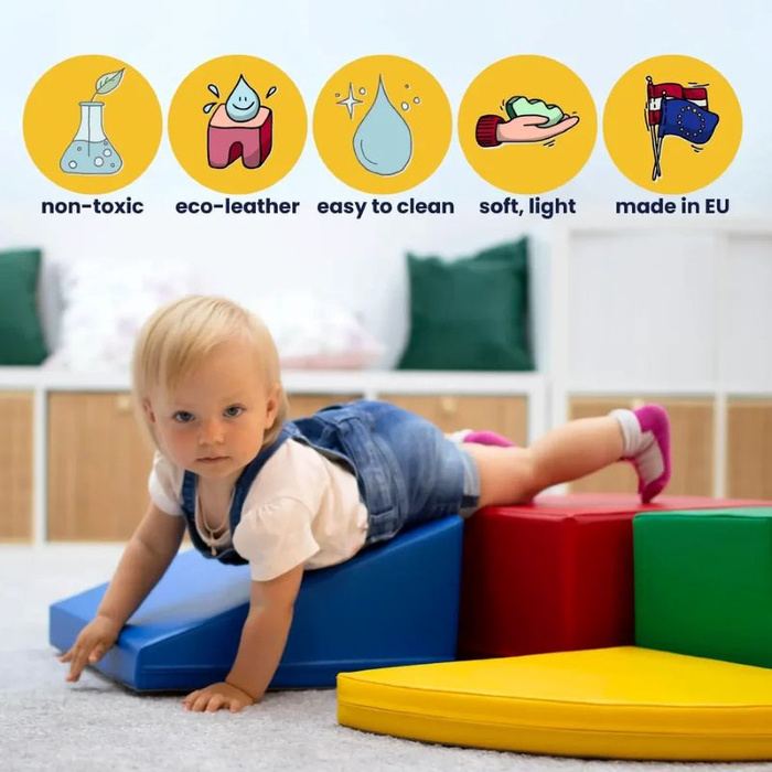 Klocki piankowe IGLU Soft Play Zamek kolorowy SET_03_01 domowy plac zabaw