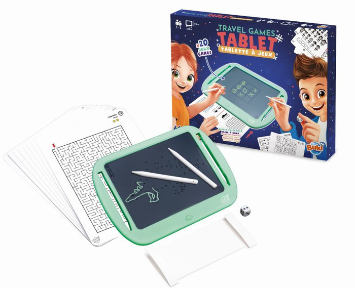 Tablet z grami podróżnymi Buki 6208 zabawki edukacyjne