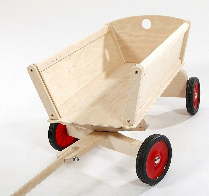 Wóz drabiniasty dla dzieci - drewniany wózek do ciągnięcia Mumbee