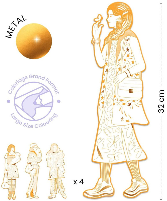 Kolorowanki elegantki Scout DJ09549 zestaw postaci do kolorowania