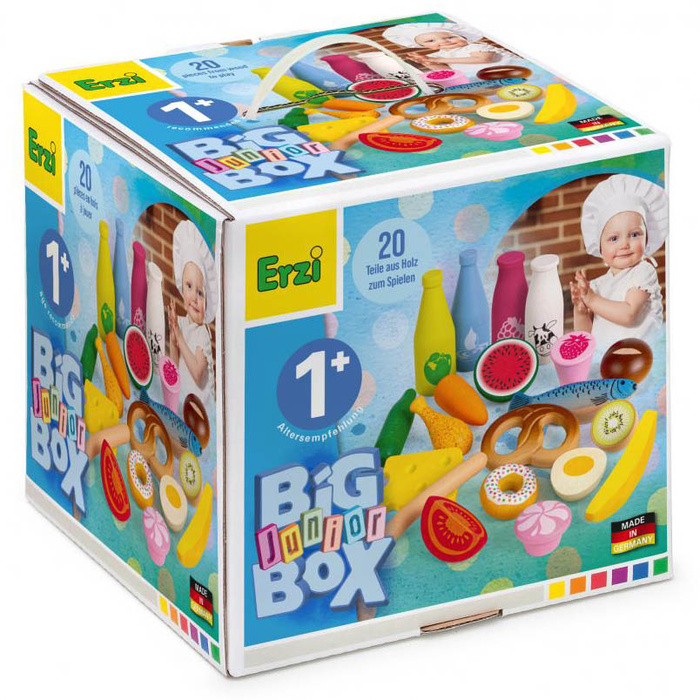 Drewniane produkty spożywcze Big Box Junior 28026 Erzi zabawa w sklep kuchnię