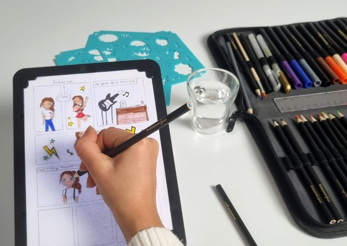 Tablet dla dzieci 3w1 z podświetleniem Buki 5432 odrysowywanie komiks flipbook