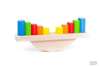 Drewniana waga z odważnikami - klockami, 34610-Bajo, zabawki edukacyjne